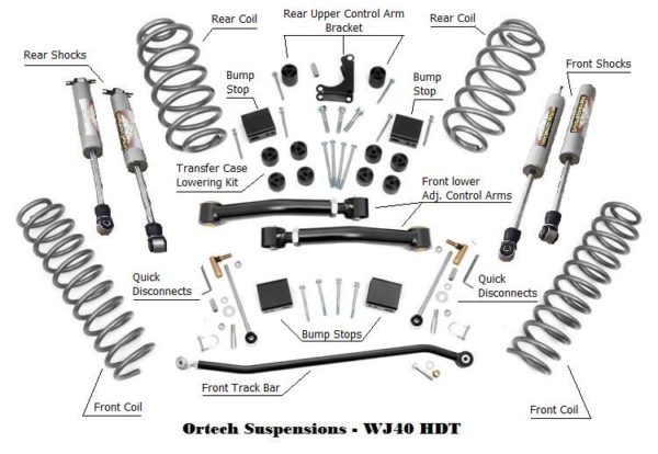 Sistema di Sospensioni +4″ WJ HDT