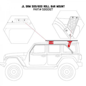 Alternative view of Kit di montaggio per hard top di fabbrica SRM Rack Go Rhino